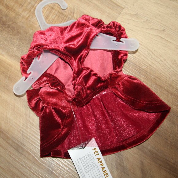 NWT! Lot of 2 Red & Green SIZE XS Velvet Holiday Dresses - Picture 5 of 7